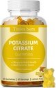 Κάλιο Gummies για ενήλικες παιδιά, χωρίς ζάχαρη, πόδι στήριξης Cramps & μυών & καρδιάς Υγεία, Vital ηλεκτρολύτη, ως Κιτρικό κάλιο, Best Κάλιο Gummies για πέτρες, Vegan, μη-GMO, Λεμόνι Γεύση, 60
