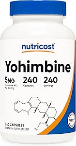 Nutricost Yohimbine HCl 5mg, 240 Capsules Extra Strength - Gluten Free, Non-GMO