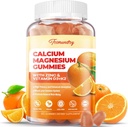 Ασβέστιο Μαγνήσιο Ψευδάργυρος Gummies με βιταμίνη D3 & K2 - Υψηλή απορρόφηση Μαγνήσιο Γλυκινικό 400mg - Συμπλήρωμα Ασβέστου χωρίς ζάχαρη - Υποστήριξη Νευρικό Μυϊκό Άρθρωμα & Ανοσία - για ενήλικες άνδρες Γυναίκες Παιδιά