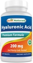 Best Naturals Υαλουρονικό οξύ 200 mg 120 δισκία (Non- GMO, Gluten Free) - Προάγει τη λειτουργία του Υγιεινού Δέρματος & Υγιεινής Κοινής Χρήσης (120 Count (Pack of 1))