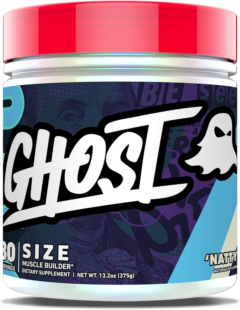 GHOST Μέγεθος Μυϊκός Οικοδόμος Συμπλήρωμα Διατροφής - Natty, 30 Υπηρεσίες - μυϊκή ανάπτυξη και δύναμη Συμπληρώματα Κτίριο για άνδρες και γυναίκες - Creatine, Betaine & Beta-Alanine - Χωρίς ζάχαρη & γλουτένη, Vegan