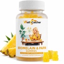 Bromelain Papain Enzyme Gummies συμπλήρωμα: Bromelain 500MG με Querectin Gummies για ενήλικες παιδιά, οργανικά Bromelain Papaya Ένζυμα μασώμενα για Digestive Υποστήριξη Ανοσία Antioxidant Vegan 60CT
