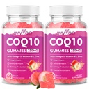2 συσκευασία CoQ10 Gummies 250mg, Plus Omega-3, βιταμίνη Β3 & ψευδάργυρος, μαγνήσιο - Υψηλή απορρόφηση Συνένζυμο Q10 συμπληρώματα για την υγεία της καρδιάς, κυτταρική ενέργεια, & αντιοξειδωτική υποστήριξη, 120 Count