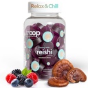 Troop Reishi Mushroom Gummies - Χαλαρωτικά Gummies για ενήλικες και παιδιά - Συμπλήρωμα εστίασης για το άγχος, χαλάρωση, ανοσοποιητική υποστήριξη - 4000mg Τρίκλινο-Extracted Fruiting Body - Mixed Berry, 60 Count