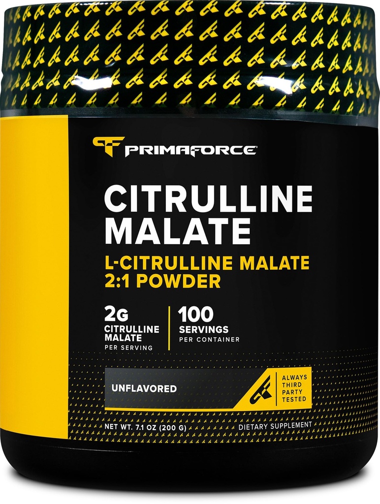 PrimaForce L-Citrulline Κακή σκόνη, μη αρωματισμένο συμπλήρωμα προ προπόνησης, 200 γραμμάρια - Ενισχύει την ενέργεια, Aids ανάκτηση, ενισχύει την απόδοση αντοχής – Vegan, μη GMO