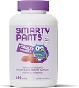 SmartyPants Toddler Multivitamin Gummies: Omega 3 Fish Oil (EPA/DHA), Vitamin D3, C, Vitamin B12, B6, A, K & Zinc, Biotin, Beta Carotene, Gluten Free, Three Fruit Flavors, 180 Count (60 Day Supply)