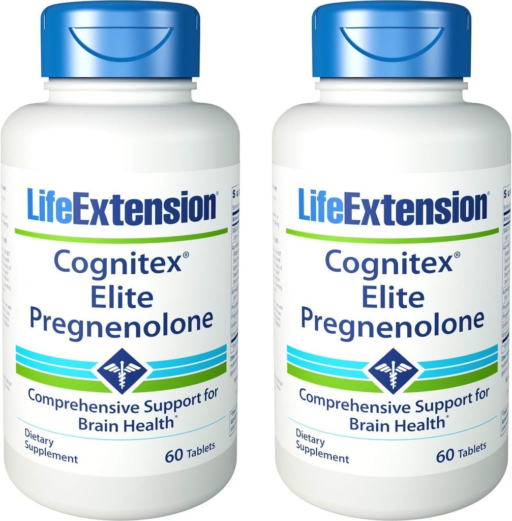 Επέκταση ζωής - Cognitex Elite Pregnenolone, 60 δισκία (συσκευασία του 2)