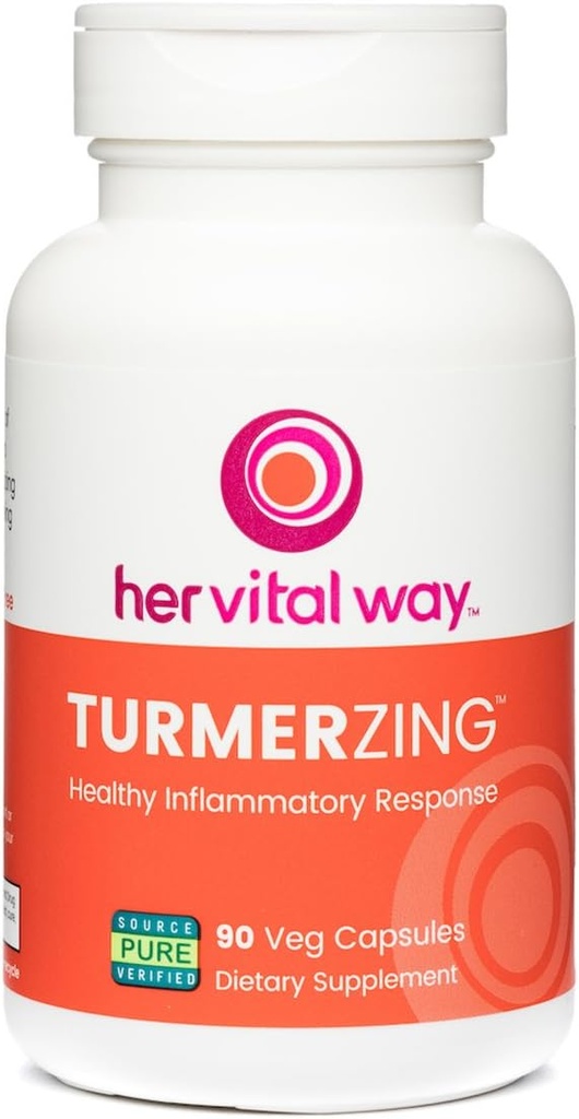 TurmerZing C-14 Tested Turmeric and Ginger for Healthy Inflammatory Response, 95% Curcumins 5% Gingerols