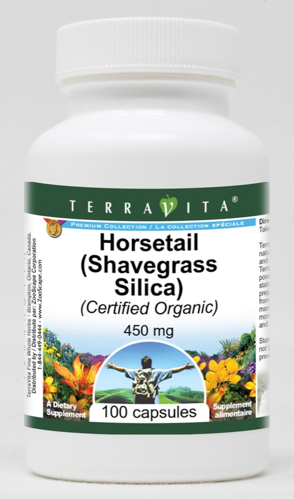 Αλογοουρά (Shavgrass Silica) (πιστοποιημένο οργανικό) - 450 mg (100 κάψουλες, ZIN: 518602)