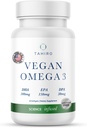 TAHIRO Vegan Omega-3 Softgels - φυτικό συμπλήρωμα με DPA, DHA & EPA - θρεπτικά συστατικά για άνδρες, γυναίκες και έγκυες γυναίκες - Υποστηρίζει την υγεία του εγκεφάλου - προγεννητική & κοινά συμπληρώματα, 1000mg