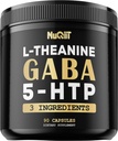 3in1 GABA Συμπληρώματα 750mg L-Θεανίνη 200mg & 5-HTP (5-υδροξυτρυπτοφάνη) - Ισοδύναμο με 1000mg - Υποστήριξη Εγκεφαλική Υγεία, Συγκέντρωση, Άνετη διάθεση - 90 Κάψουλες