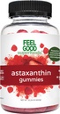 FeelGood Superfoods Ασταξανθίνη Συμπληρώματα, 6mg Αντιοξειδωτικά Gummies για την υγεία του δέρματος και των ματιών, Berry Flavor, Vegan, μη-GMO, 60 Count