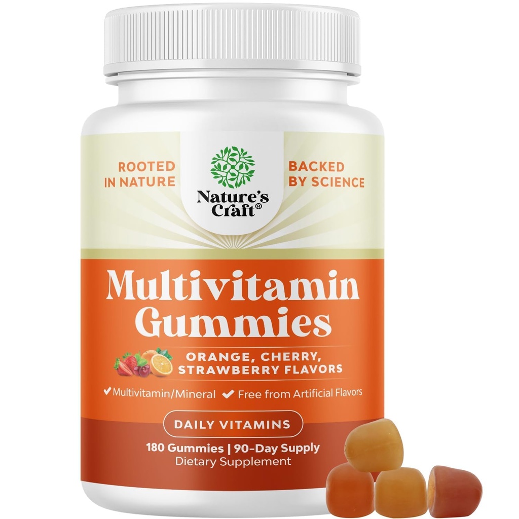 Έντονη καθημερινή πολυβιταμίνη Gummies για ενήλικες - Ευεξία Μείγμα της βιταμίνης D A C E B12 Ψευδάργυρος και Βιοτίνη - Ενήλικας Βιταμίνη Gummy για την Ενέργεια και την Ανοσοποιητική Υγεία - Μη Γλουτένη Γλουτένη και Χαλάλ - 180 Gummies