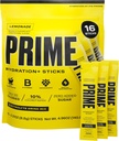 PRIME HYDRATION+ Sticks Lemonade | Hydration Powder Single Serve Sticks | Electrolyte Powder On The Go | Low Sugar | Caffeine-Free | Vegan | 16 Sticks