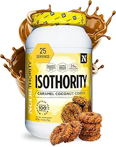 Nutrithority Isothority Whey Protein Isolate, Churro, 2 lb - Ultra Absorbable Branched Chain Amino Acids (BCAA) Powder with 25g Protein Per Serving, Low Carb - Build Muscle & Accelerate Recovery