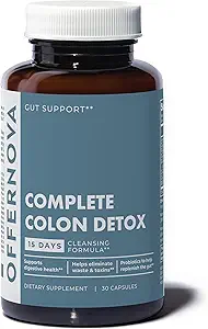 Offernova Complete Colon Detox 15 Ημέρες 30 Κάψουλες, Όλα φυσικά Colon Cleanser για Bloating και δυσκοιλιότητα ανακούφιση για γυναίκες & άνδρες, Advanced Gut Cleanse Detox