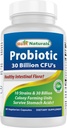 Best Naturals Probiotic 10 Strains & 30 Billion CFU Intestinal Flora, 60 κάψουλες Veggie (60 Count (Pack of 1))