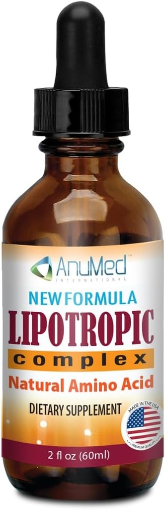 ANUMED - Lipotropic Σύμπλεγμα Υγρές σταγόνες με βιταμίνη Β12, Β6, Φολικό οξύ, Χολίνη, Ινοσιτόλη για την υγεία του ήπατος, Φυσικό καθαριστή, Detox + Ενισχύει τα επίπεδα Φυσικής Ενέργειας. Vegan, Μη ΓΤΟ, Χωρίς γλουτένη (2oz)