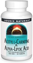 Source Naturals Acetyl L-Carnitine & Alpha-Lipoic Acid 650mg - 30 Tablets