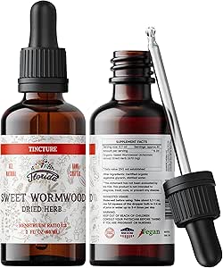 Sweet Wormwood Organic Tincture - Natural Intestinal Cleanse and Digestive Cleanse Supplement - εκχύλισμα βοτάνων Wormwood για Detox - Made in USA - 2 Fl Oz (Sweet Wormwood - 2 Fl Oz)