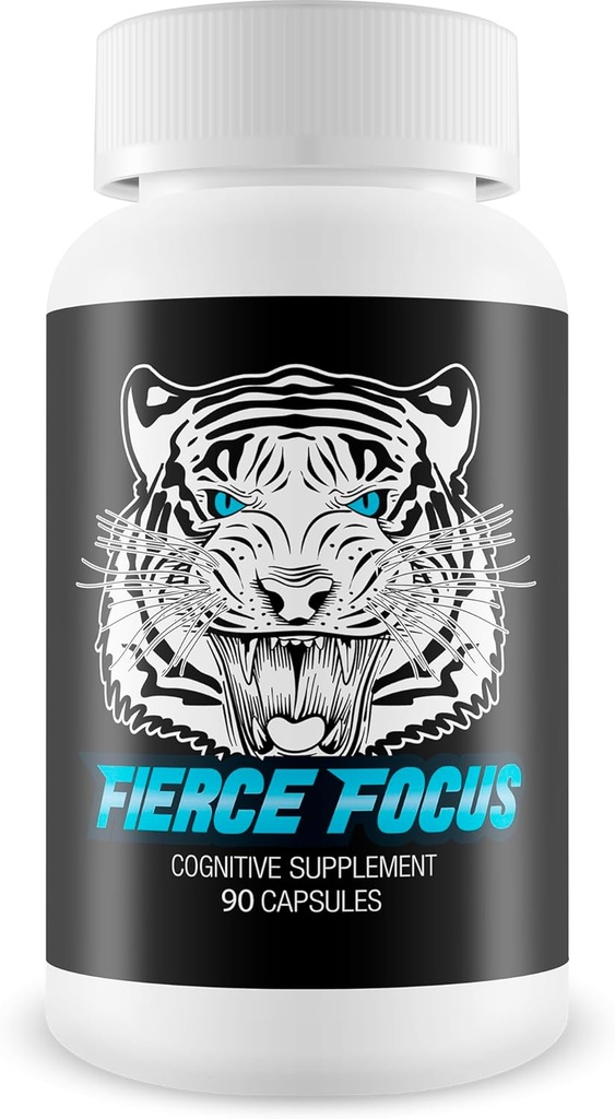Fierce Focus- Natural Brain Function Support - Memory, Focus & Clarity Formula -Optimal Performance Natural Nootropic and Cognitive Support Supplement - DMAE- 30 Capsules