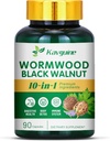 10 σε 1 κάψουλες Wormwood - 90 κάψουλες συμπλήρωμα, Black Walnut Hulls, γαρύφαλλα, Μαύρο πιπέρι, κουρκουμίνη ρίζα, μέντα φύλλου, υποστηρίζει την περικοπή της υγείας & Digestive ισορροπία