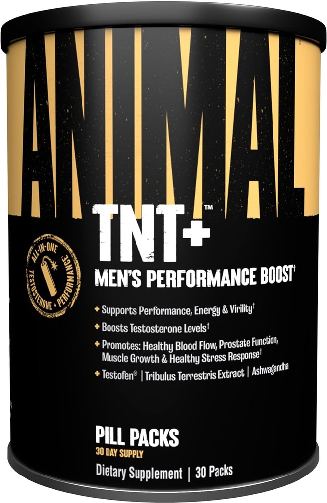 Animal TNT+ - Mens υποστήριξη, υποστήριξη Prostate, Adaptogen & υποστήριξη στρες, οξείδιο του αζώτου