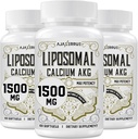 Liposomal Calcium AKG Supplement 1500 MG (Alpha-Ketoglutaric Acid), Υψηλή Απορρόφηση, Πιο Αποτελεσματική από AAKG, Ca AKG για Μακροζωία, Ηλικία Άμυνας, Κυτταρική Ενέργεια, Μεταβολική Λειτουργία, 180 Softgels
