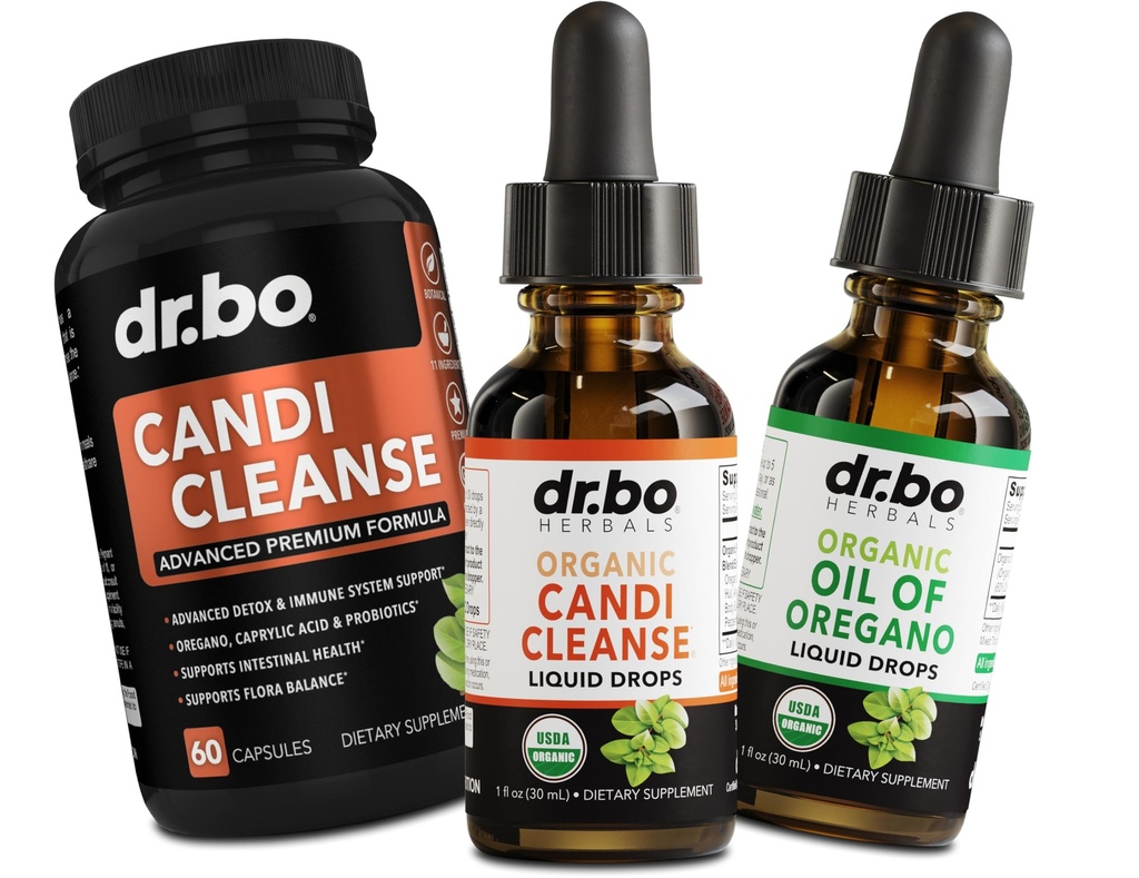 Candi Cleanse & Oregano Oil Drops - Organic Oil of Oregano Drops Liquid & Black Walnut Wormwood - Extra Strength Overgrowth Balance Complex, Natural Oral Gut Cleanser Detox Health Supples