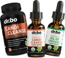 Candi Cleanse & Oregano Oil Drops - Organic Oil of Oregano Drops Liquid & Black Walnut Wormwood - Extra Strength Overgrowth Balance Complex, Natural Oral Gut Cleanser Detox Health Supples