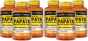 MASON NATURAL Papaya Digestive Enzyme Complex - Υγιής Πειθιστική Λειτουργία, Προάγει την Απορρόφηση των θρεπτικών συστατικών, Ροδάκινο Γεύση, 100 Μασώμενα (πακέτο των 6)