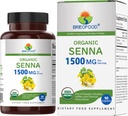 Brieofood Organic Senna 1500mg, 45 Servings, Vegetarian, Gluten Free, 90 Vegetarian Tablets