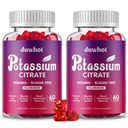 Citrate κάλιο 1000mg Gummies, συμπλήρωμα καλίου για ενήλικες γυναίκες και άνδρες, πόδι στήριξης Cramps & μυϊκή υγεία, 120 μασώμενα