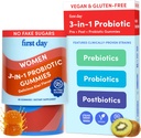 ΠΡΩΤΗ ΗΜΕΡΑ Γυναικεία 3-σε-1 Προβιοτικά Gummies – Προβιοτικά + Προβιοτικά + Συμπληρώματα Μεταβιοτικών – Υποστηρίζει Digestive & Στοματική Υγεία, Ανοσοποιητική Λειτουργία & Ενεργειακά Επίπεδα – 30-Ημέρες Προσφορά