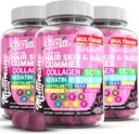 Multimane Collagen Gummies με Biotin Keratin Hyaluronic Acid Bamboo Vitamin A C Βιταμίνη D Βιταμίνη Ε Folate Saw Palmetto Silica B3 Βιταμίνες Δέρμα μαλλιών και νύχια Gummies by Clean Nutra