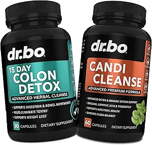 Colon Candi Cleanse Detox Υποστήριξη - Anti Overgrowth & 15 ημέρες Intestinal Cleanse χάπια & Probiotic - Έλεγχος ισορροπίας & γρήγορη δράση Φυσικό Laxative για ανακούφιση δυσκοιλιότητας - Bowel Movement Gut Health