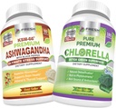 FRESH HEALTHCARE Ashwagandha KSM 66 and Chlorella Detox Superfood - Bundle