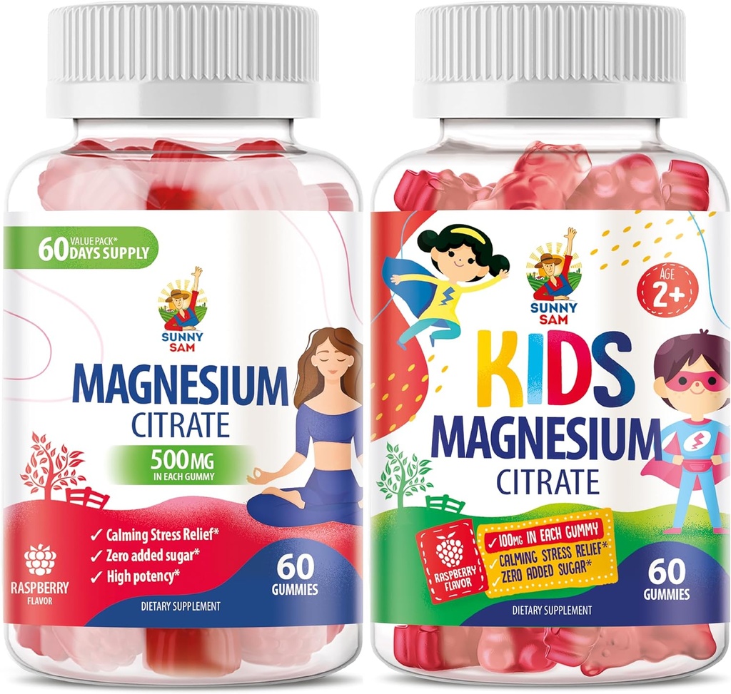 SUNNY SAM Magnesium Gummies for Kids & Adult