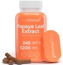 LongLifeNutri Papaya Leaf Extract Συμπλήρωμα 1.200mg ανά Σερβίρισμα - 240 κάψουλες χορτοφάγων, 4-μηνης προσφοράς, από Carica Papaya για την καθημερινή ευεξία, GMP Certified, Made in USA