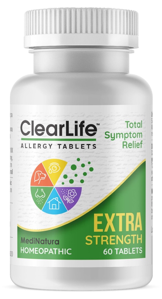 ClearLife Extra Strength Multi-System Αλλεργία Ανακουφίζοντας Ομοιοπαθητική Θεραπεία - 15 Ισχυροί Ενεργοί Παρέχουν Ισχυρή Μέγιστη Συμφόρηση, Ιχθύτητα & Αρωγή Πίεσης Αρωγής - Μη- Νύστα - 60 Δισκία