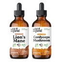 Wild & Organic Lion's Mane Tincture 4 fl oz & Cordyceps Tincture 4 fl oz