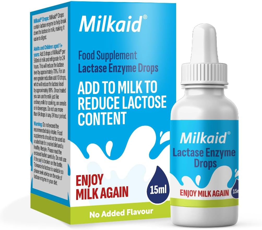 Milkaid Lactase Enzyme Drops for Lactose Invorance 