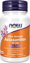 NOW Συμπληρώματα, Triple Strength Aspaxanthin 12 mg, Triple Strength, Brain Health*, Helps Manage Eye Strain*, 60 Veggie Softgels