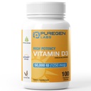 Puregen Labs Βιταμίνη D3 50.000 IU (1250 mcg) 100 Εβδομάδες Προσφορά για Υγιή Μυική Λειτουργία, και Ανοσολογική Υποστήριξη, Μη ΓΤΟ, Χωρίς Γλουτένη 100 Καψάκια Φυτικών