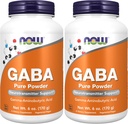 NOW Συμπληρώματα, GABA (Gamma-Aminobutyric Acid) σκόνη, Νευροδιαβιβαστής Υποστήριξη *, 6-Ounce (Pack of 2)
