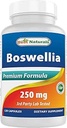 Best Naturals Boswellia Serrata Joint Health 250 mg 120 Capsules - Standardized to 65% Boswellic Acid (120 Count (Pack of 1))