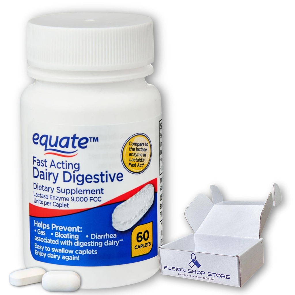 Lactase Fast Active- Γαλακτοκομικό συμπλήρωμα, 60 καπελάκια (πακέτο του 1)