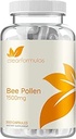 High Strength Bee Pollen Supplement - Natural Superfood Bee Pollen Capsules with Rich Nutrient Profile with Vitamins Minerals and Antioxidants - 1500mg Serving - Made in The US (200 Capsules)
