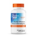 Doctor's Best Multi-Vitamin Mineral Complex - Daily Vegan Multivitamin for Women & Men, Vitamins A, C, D3, E, K2, Riboflavin, & Niacin, Health Support Supplement for Adults, Non-GMO - 90 Veg Capsules