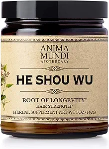 Anima Mundi Athecary Healthy Βιταμίνες μαλλιών - προσαρμογόνος He Shou Wu - Fo Ti Root συμπληρώματα μαλλιών για γυναίκες και άνδρες - Υποστηρίζει επίσης το συκώτι, ανοσοποιητικό & GI λειτουργία (5oz / 142g)